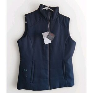 North End FITBIT Womens Navy Blue Lightweight Vest Sz M Gorpore Athleisure